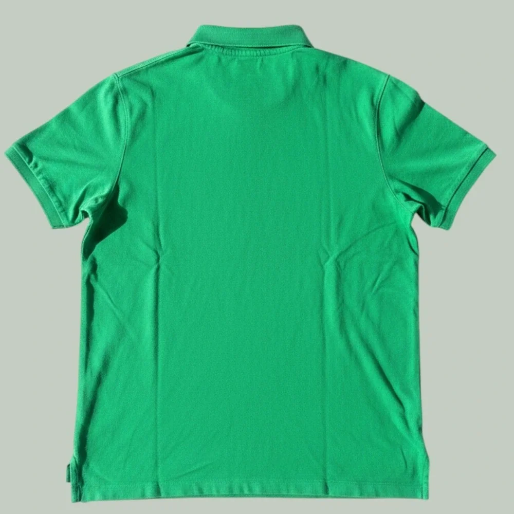 Polo Ralph Lauren Mens Classic Fit Pique Polo Shirt Green Red Pony XL